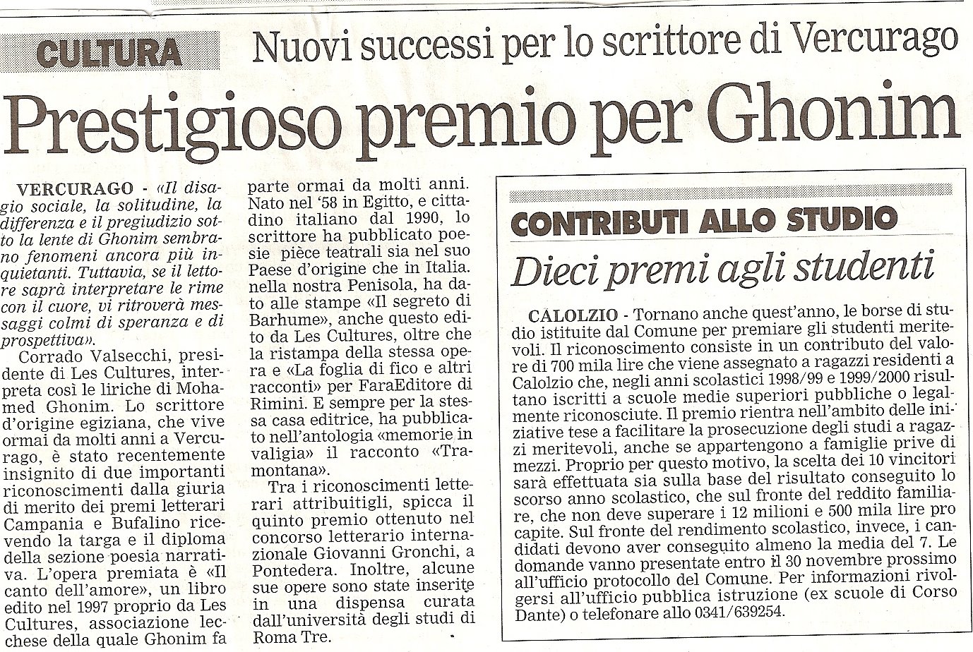 Prestigioso premio per Ghonim